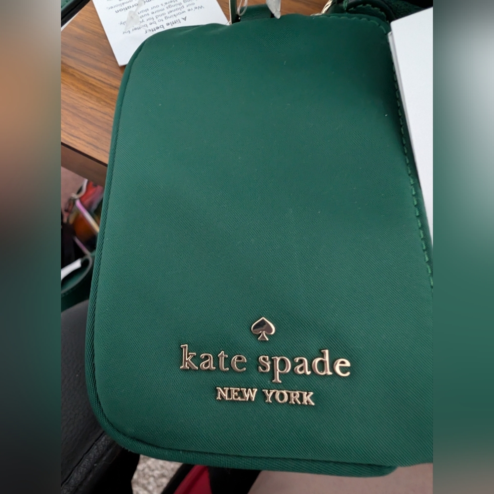 Kate Spade Green Backpack, Wallet, And Makeup Bag - Retails $467 - Picture 2 of 8